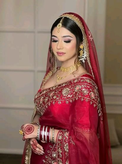 Bridal Weightless Georgette Saree Sequence Embroidery Work এর ছবি