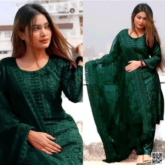 লিনেন রেডিমেড থ্রি পিস এর ছবি